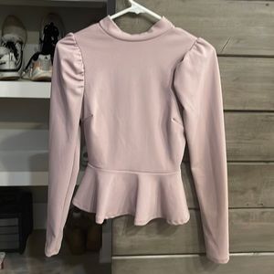 Purple long sleeved blouse, size Sm